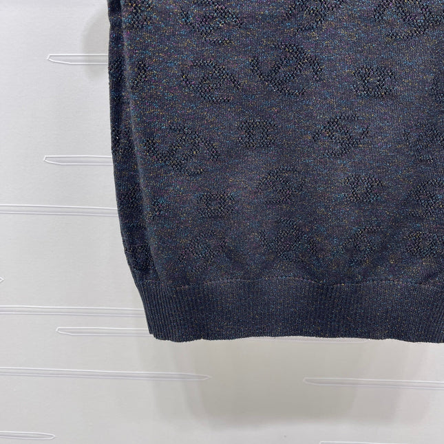 CHANEL 26S SLEEVELESS KNIT POLO TOP 1338