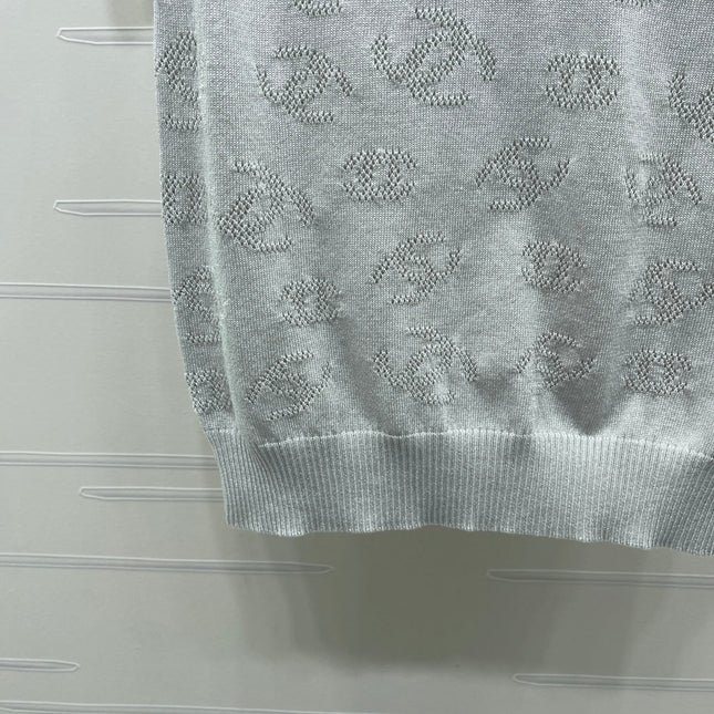 CHANEL 26S SLEEVELESS KNIT POLO TOP 1337