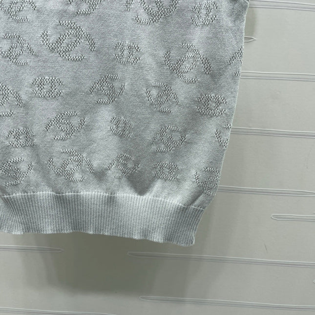 CHANEL 26S SLEEVELESS KNIT POLO TOP 1337