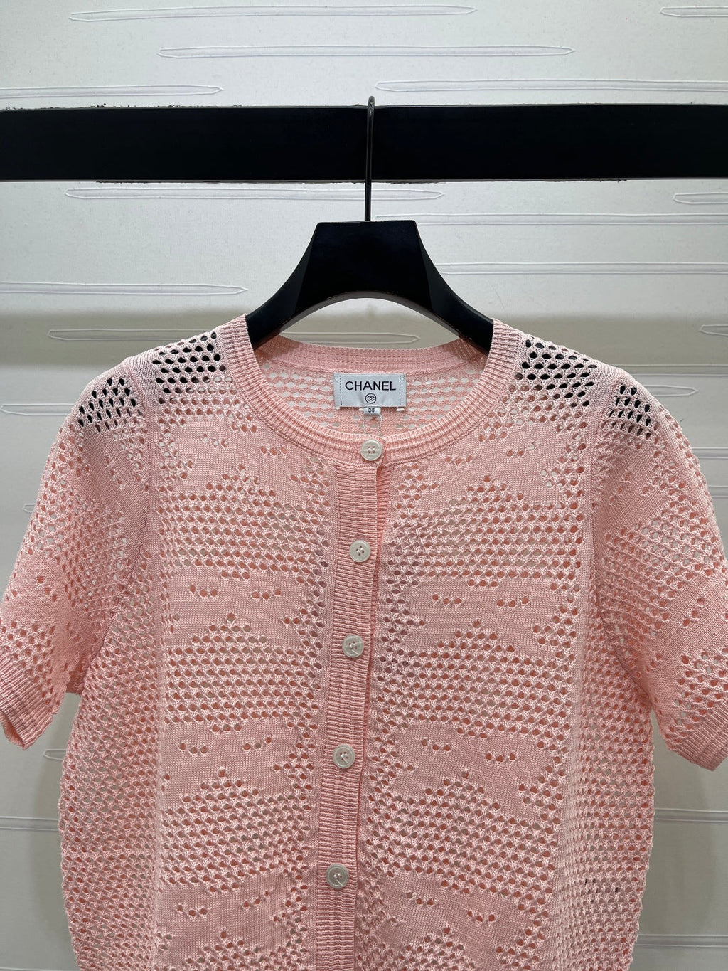 CHANEL 26S OPENWORK KNIT CARDIGAN 1336
