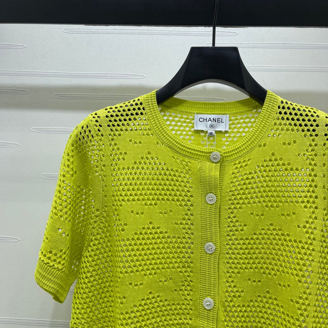 CHANEL 26S OPENWORK KNIT CARDIGAN 1335