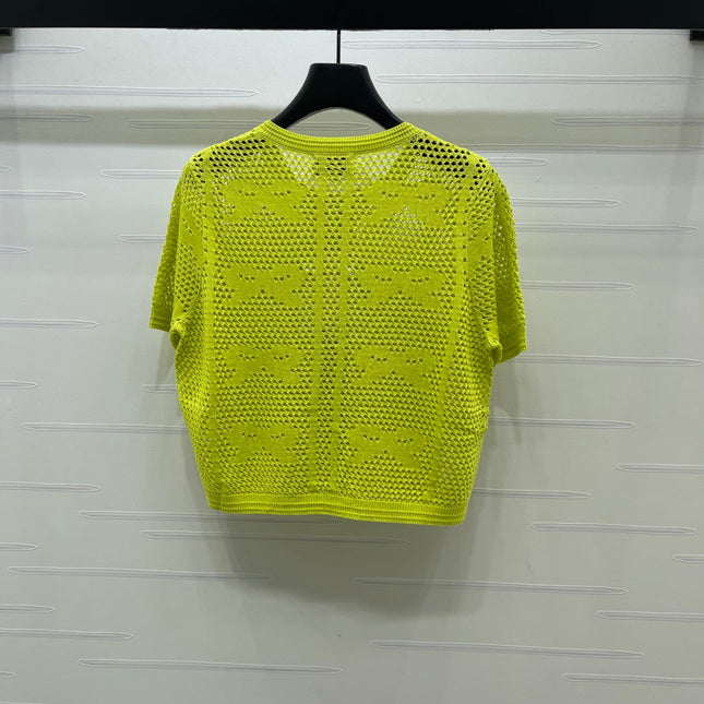 CHANEL 26S OPENWORK KNIT CARDIGAN 1335