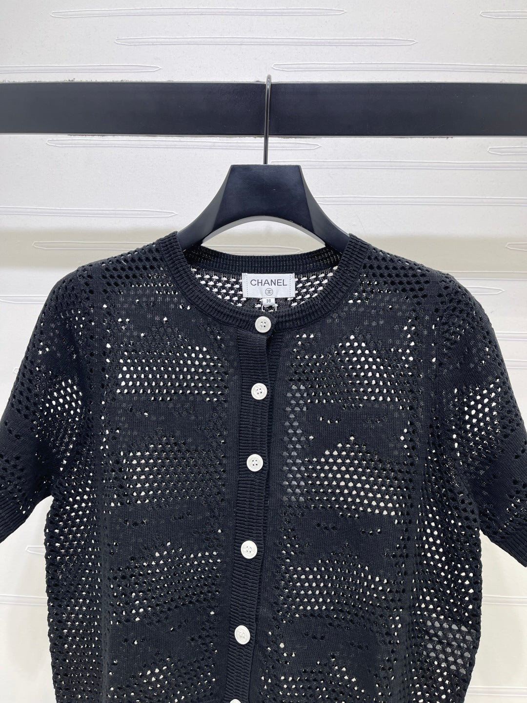 CHANEL 26S OPENWORK KNIT CARDIGAN 1334