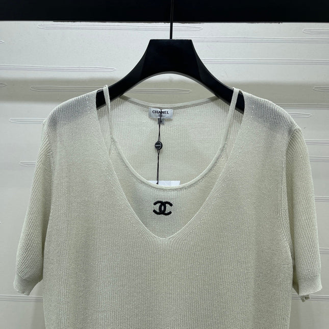 CHANEL 26S SHORT-SLEEVE KNIT TOP 1332