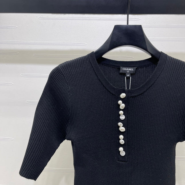CHANEL 26S SHORT-SLEEVE KNIT TOP 1331