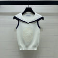 DIOR 26S SAILOR COLLAR KNIT TOP 1323
