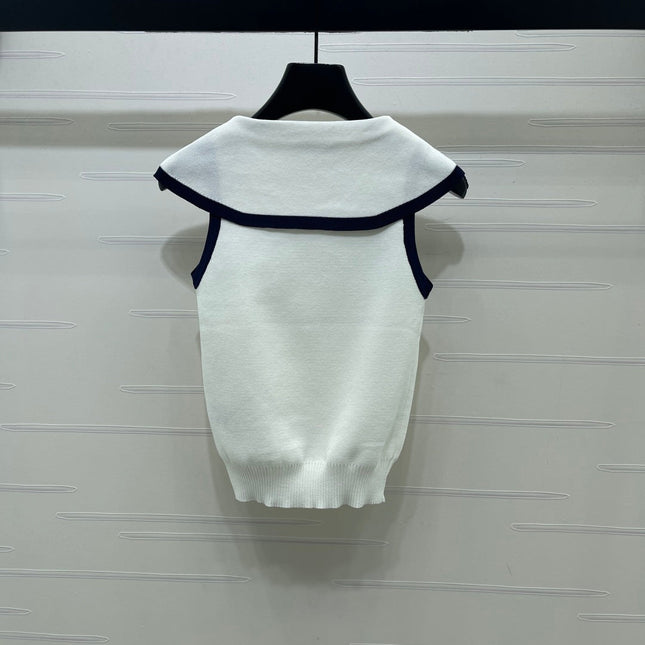 DIOR 26S SAILOR COLLAR KNIT TOP 1323