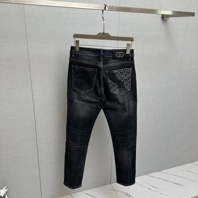 BLACK DENIM JEANS FEATURING THE DIOR OBLIQUE MOTIF ON BACK POCKET