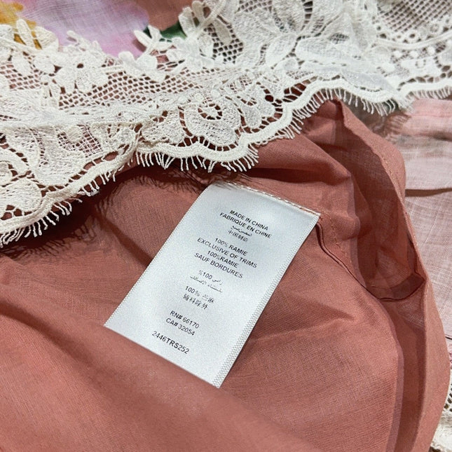 ZIMMERMANN 26S LACE TRIM SHORT DRESS STYLE 37