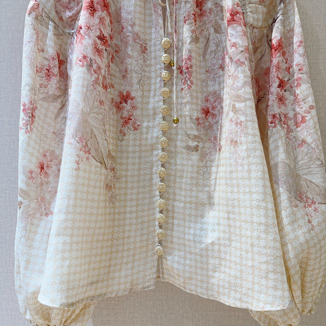 ZIMMERMANN 26S PUFF-SLEEVE SHIRT STYLE 12