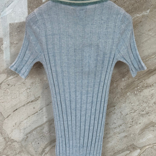 PRADA 26S SHORT-SLEEVED KNIT POLO SHIRT STYLE 873