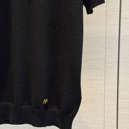 VALENTINO 26S SHORT-SLEEVE  KNIT TOP 437