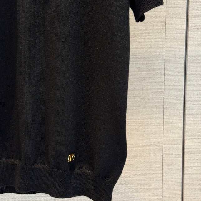 VALENTINO 26S SHORT-SLEEVE  KNIT TOP 437