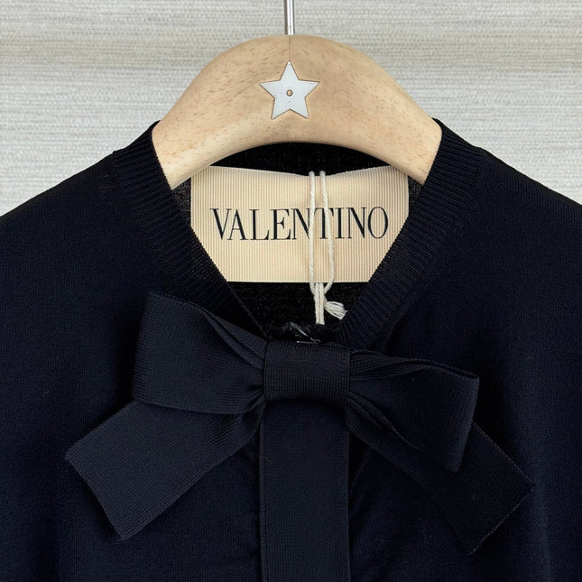 VALENTINO 26S BOW-DETAIL LONG-SLEEVE TOP 370