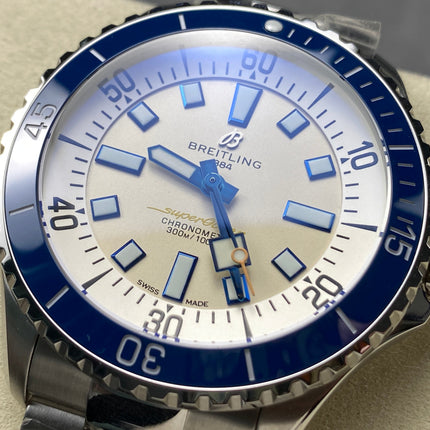 SUPEROCEAN AUTOMATIC 44 STEEL CASE NAVY BLUE CERAMIC BEZEL