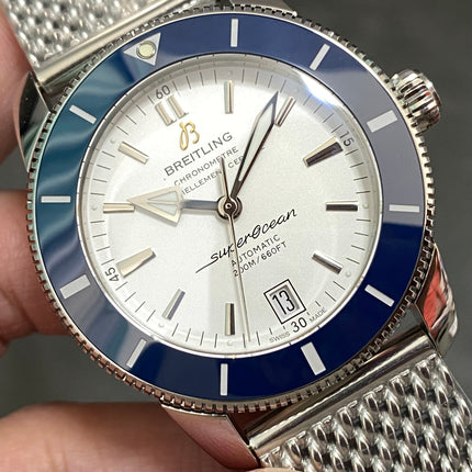 SUPEROCEAN HERITAGE STEEL CASE  BLUE CERAMIC BEZEL