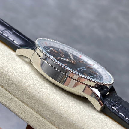 NAVITIMER AUTOMATIC 41 STEEL CASE BLACK ALLIGATOR LEATHER STRAP