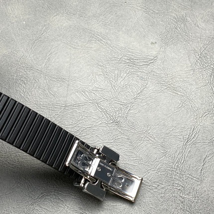 AQUANAUT STEEL CASE BLACK RUBBER STRAP