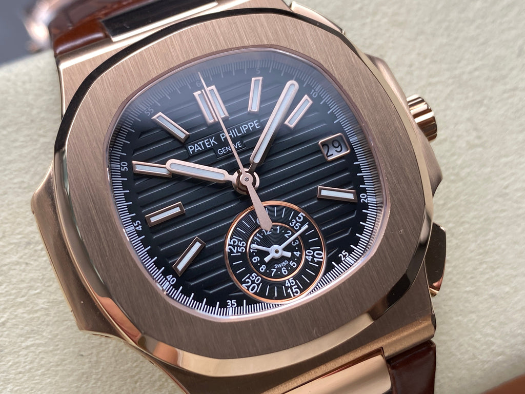 NAUTILUS ROSE GOLD CASE BLACK DIAL