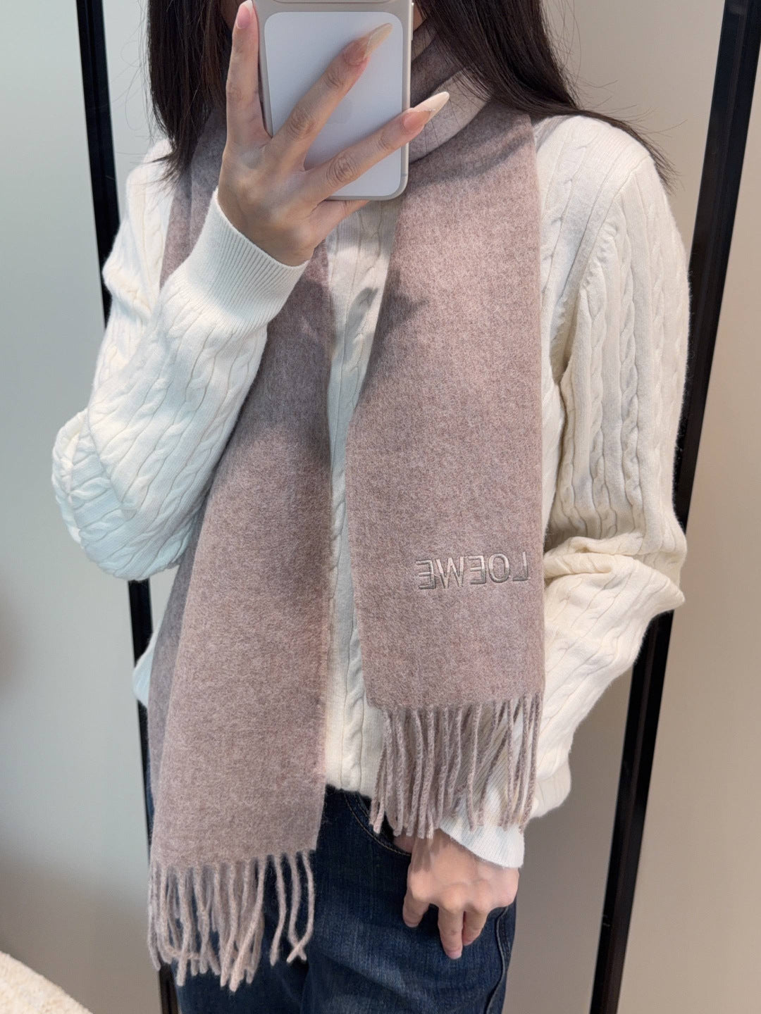 LOEWE 26S SCARF 180 IN CASHMERE 128154