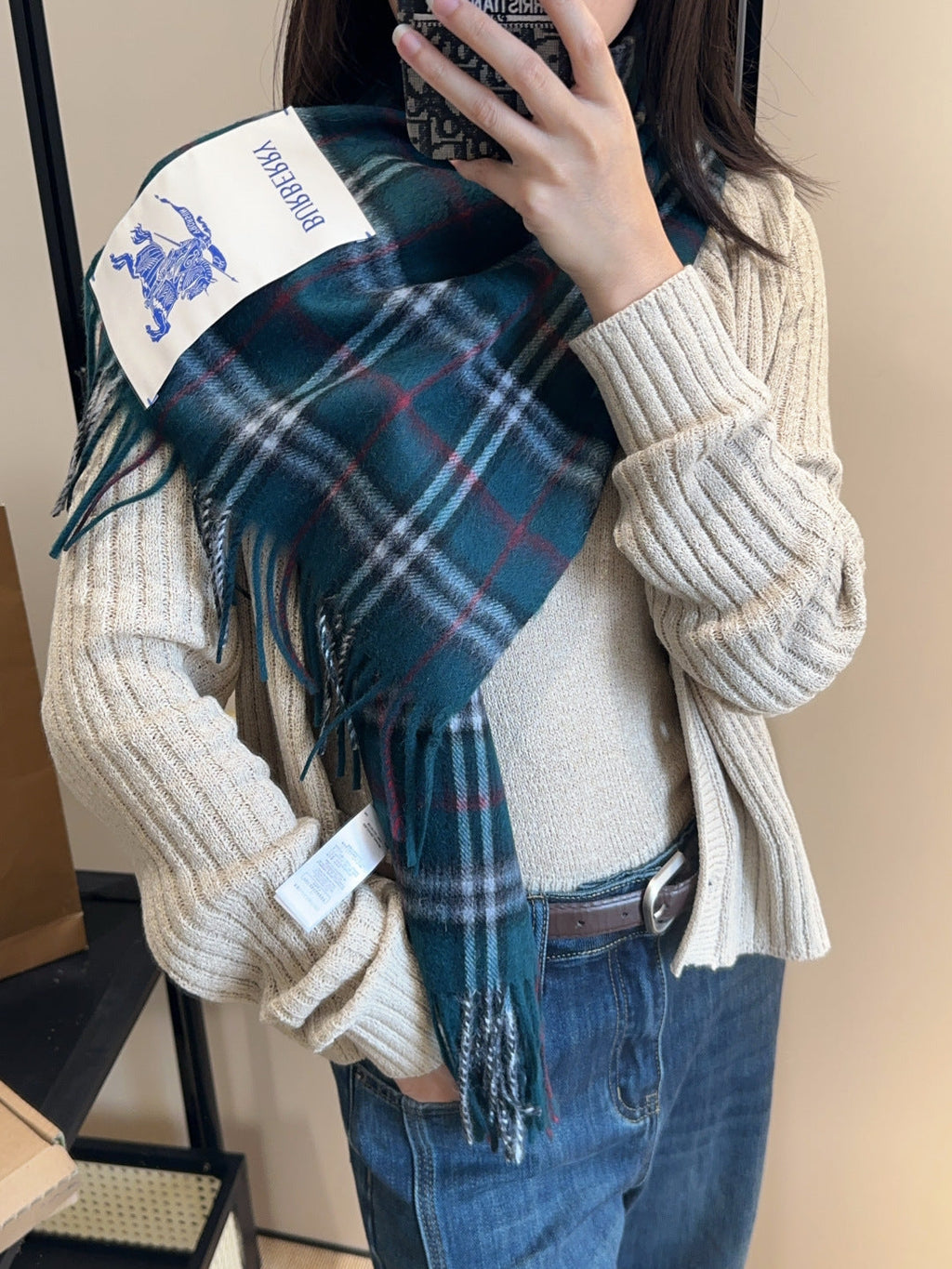 BURBERRY 26S SCARF 180CM IN CASHMERE 186796