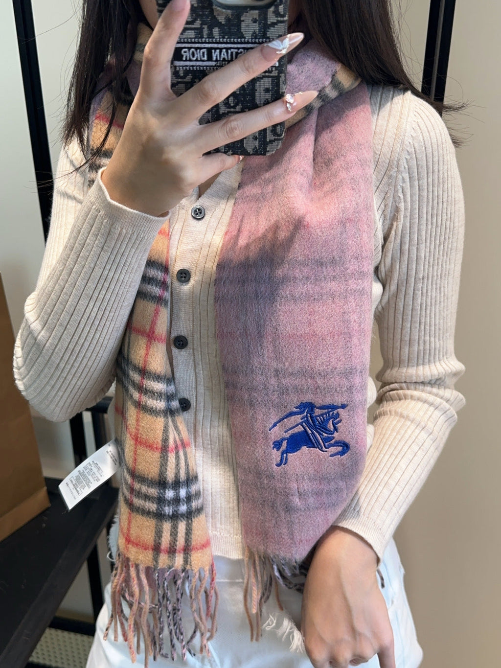 BURBERRY 26S SCARF 180CM IN CASHMERE 190537