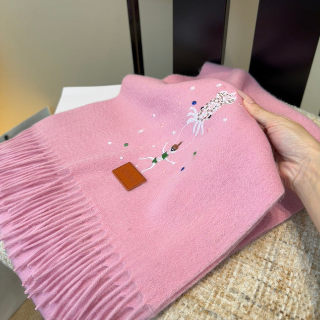 LOEWE 26S SCARF 180 IN CASHMERE WOOL 196363