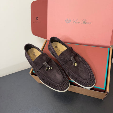 LP 26S CHARM LOAFERS IN PURPLISH BROWN SUEDE