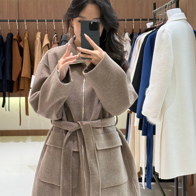 HERMES 25S WOOL COAT 100