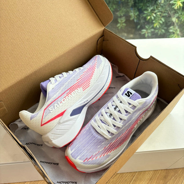 ALO 25S SALOMON SPECTUR SNEAKER IN PURPLE AND WHITE MESH FABRIC