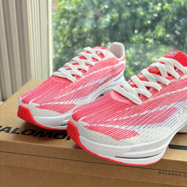 ALO 25S SALOMON SPECTUR SNEAKER IN PINK AND WHITE MESH FABRIC