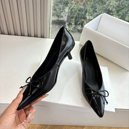 JACQUEMUS 26S HIGH HEELS 35 MM IN BLACK CALFSKIN