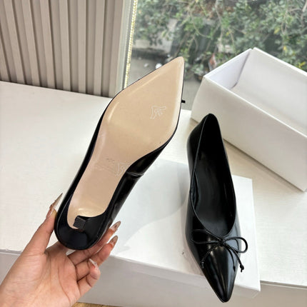 JACQUEMUS 26S HIGH HEELS 35 MM IN BLACK CALFSKIN