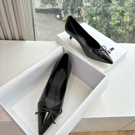 JACQUEMUS 26S HIGH HEELS 35 MM IN BLACK CALFSKIN