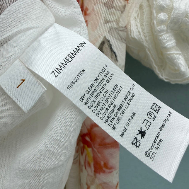 ZIMMERMANN 26S STAND COLLAR LONG-SLEEVE DRESS STYLE 140
