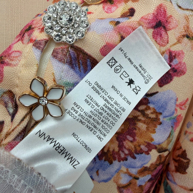 ZIMMERMANN 26S STAND COLLAR LONG-SLEEVE DRESS STYLE 139