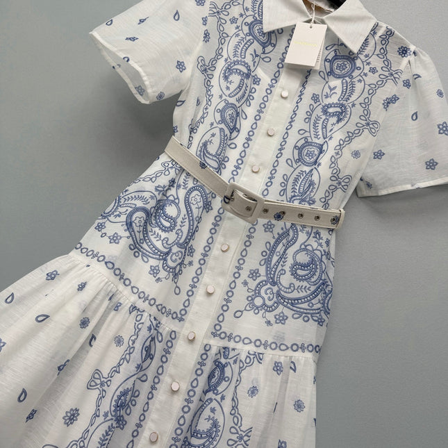 ZIMMERMANN 26S SHORT-SLEEVE SHIRT DRESS STYLE 109