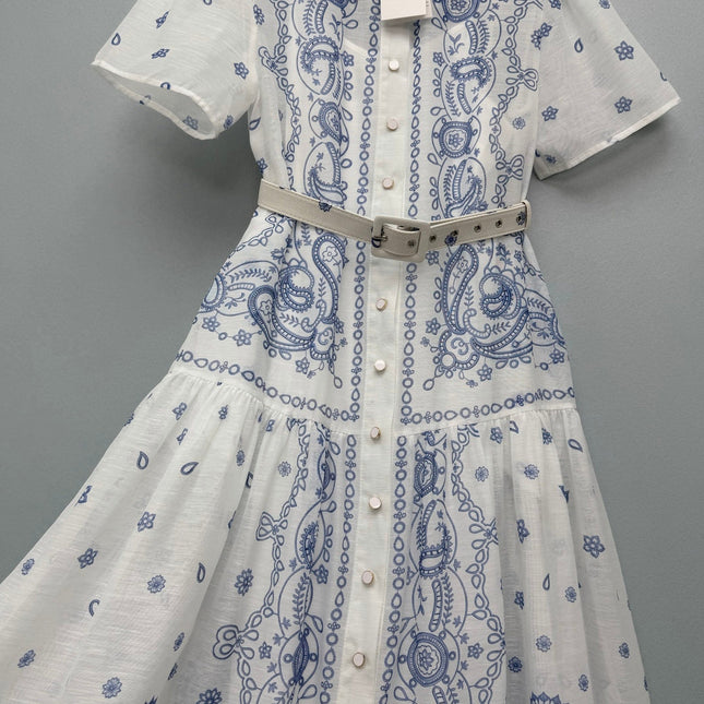 ZIMMERMANN 26S SHORT-SLEEVE SHIRT DRESS STYLE 109