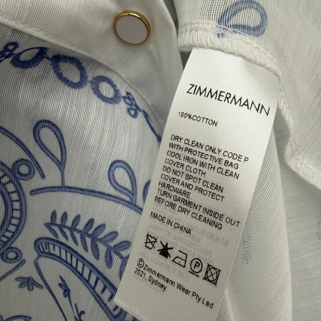ZIMMERMANN 26S SHORT-SLEEVE SHIRT DRESS STYLE 109