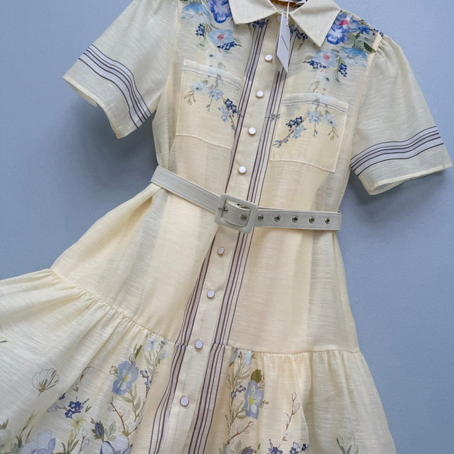 ZIMMERMANN 26S SHORT-SLEEVE SHIRT DRESS STYLE 108