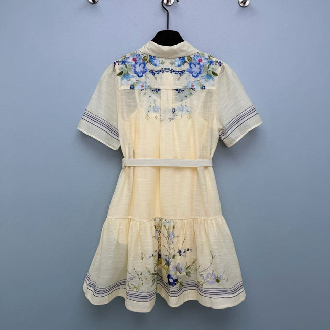 ZIMMERMANN 26S SHORT-SLEEVE SHIRT DRESS STYLE 108