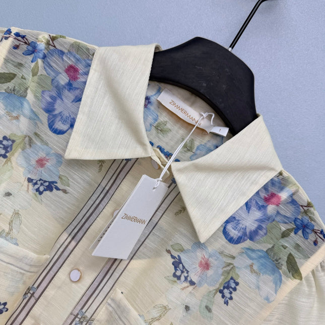 ZIMMERMANN 26S SHORT-SLEEVE SHIRT DRESS STYLE 108