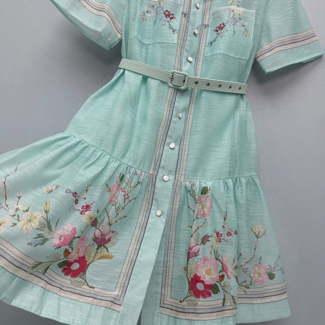 ZIMMERMANN 26S SHORT-SLEEVE SHIRT DRESS STYLE 107