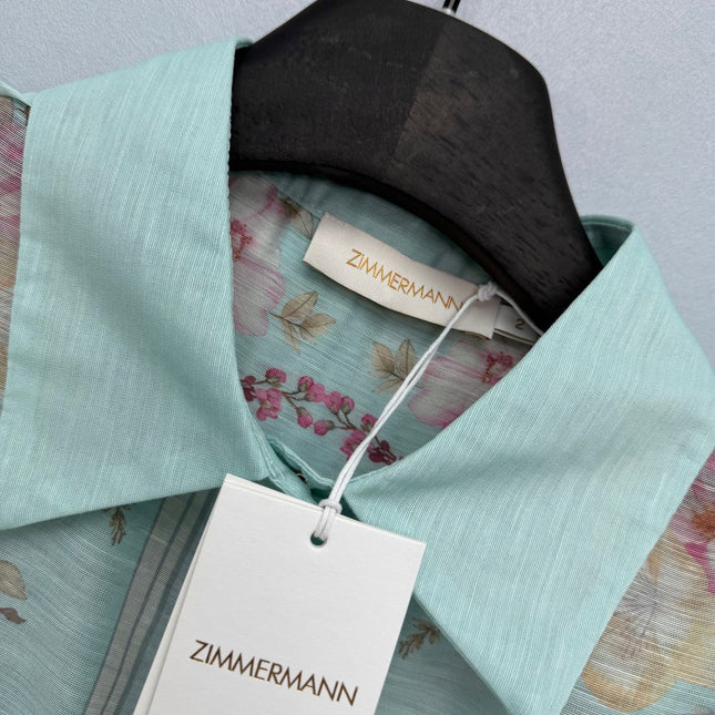 ZIMMERMANN 26S SHORT-SLEEVE SHIRT DRESS STYLE 107