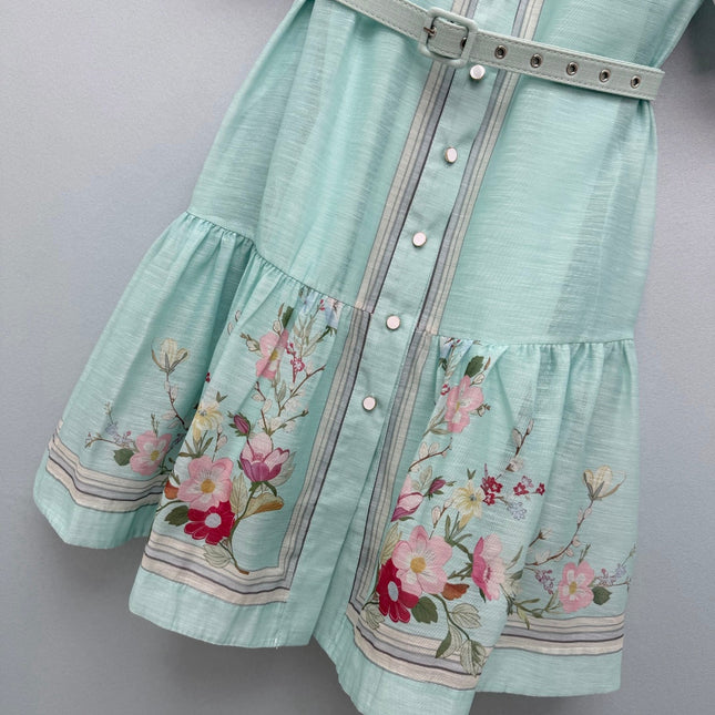 ZIMMERMANN 26S SHORT-SLEEVE SHIRT DRESS STYLE 107