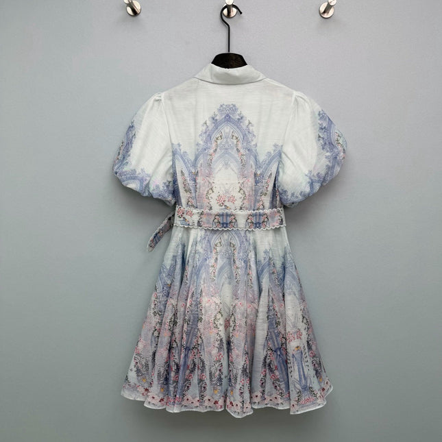 ZIMMERMANN 26S PUFF SLEEVE SHIRT DRESS STYLE 100