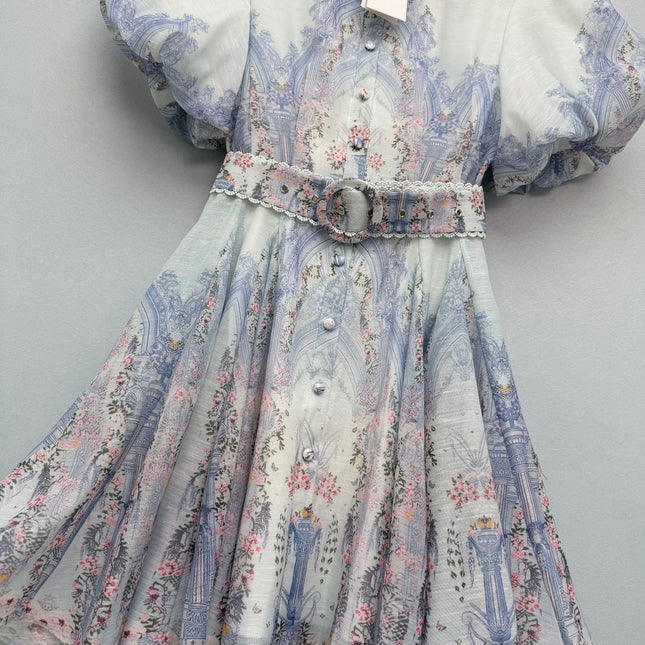 ZIMMERMANN 26S PUFF SLEEVE SHIRT DRESS STYLE 100