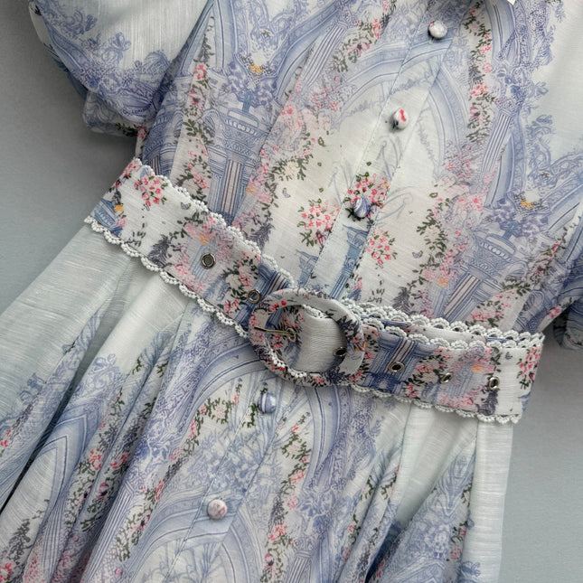ZIMMERMANN 26S PUFF SLEEVE SHIRT DRESS STYLE 100