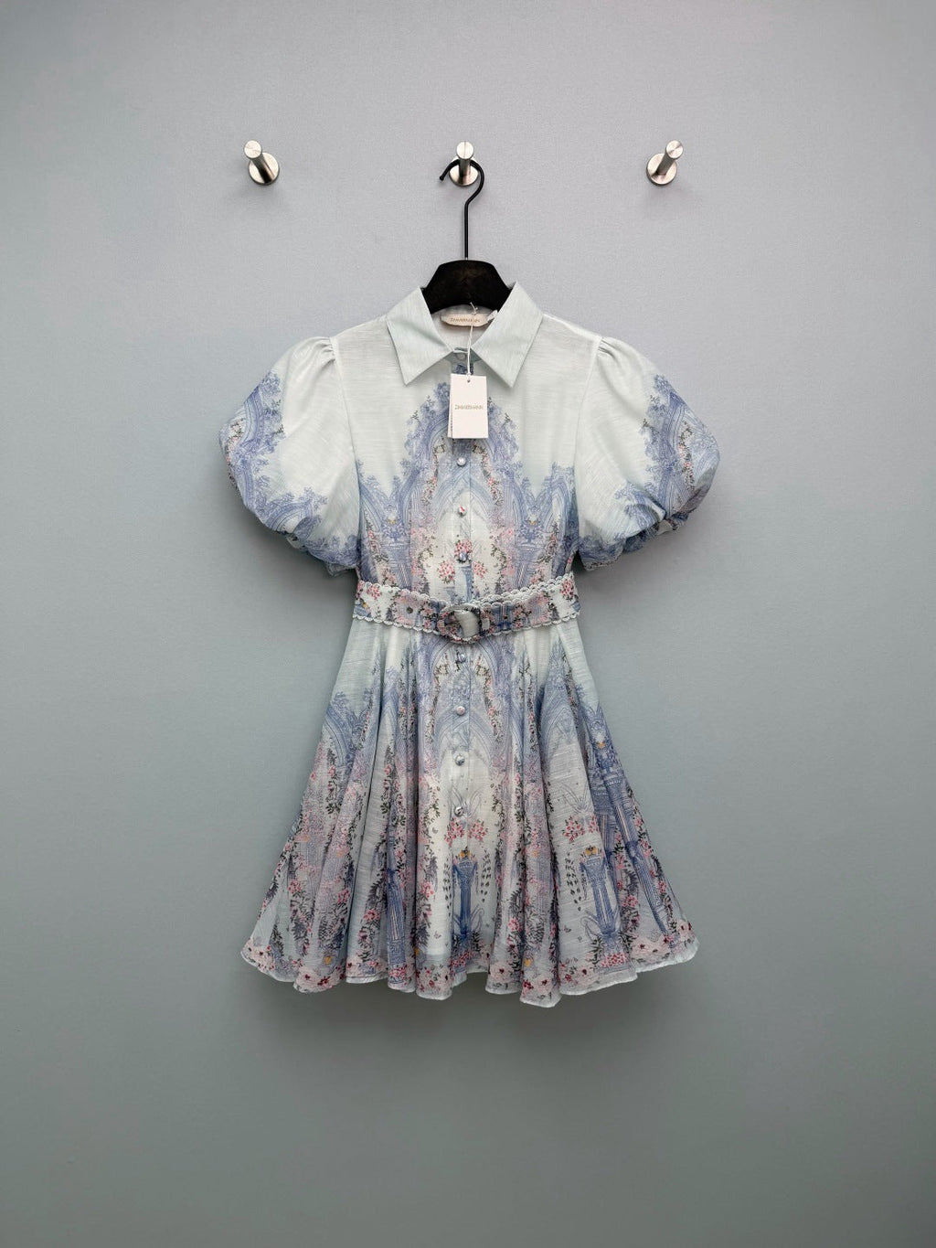 ZIMMERMANN 26S PUFF SLEEVE SHIRT DRESS STYLE 100