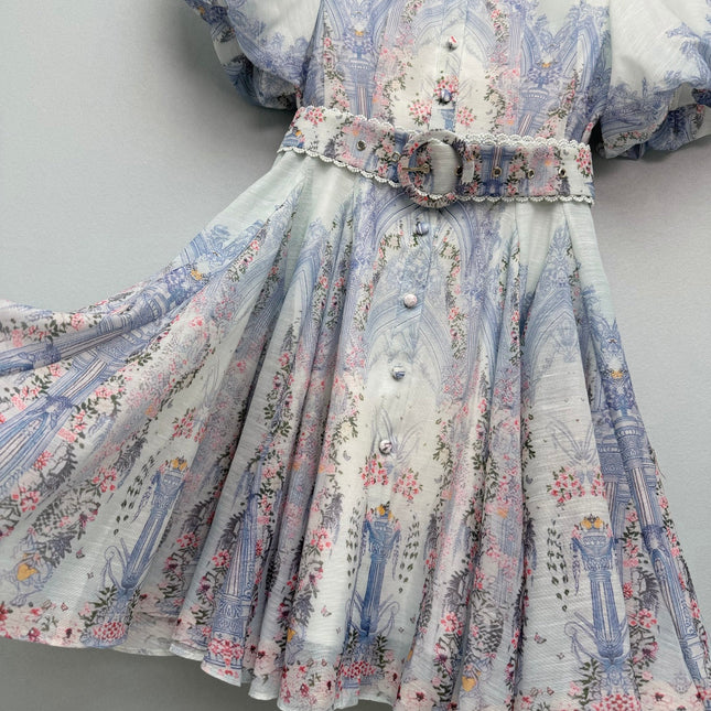 ZIMMERMANN 26S PUFF SLEEVE SHIRT DRESS STYLE 100